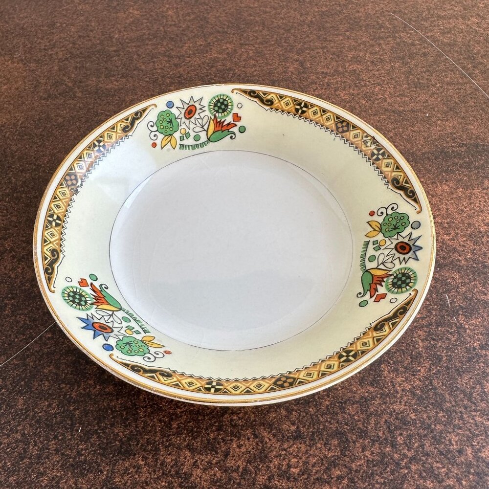 Johnson Bros Pareek Miami Pattern Vintage Fruit Bowl/Ring Dish 6" Ceramic Floral